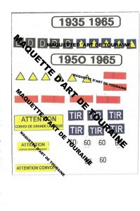 ASSORTIMENT DE SIGNALISATION DE  REMORQUAGE